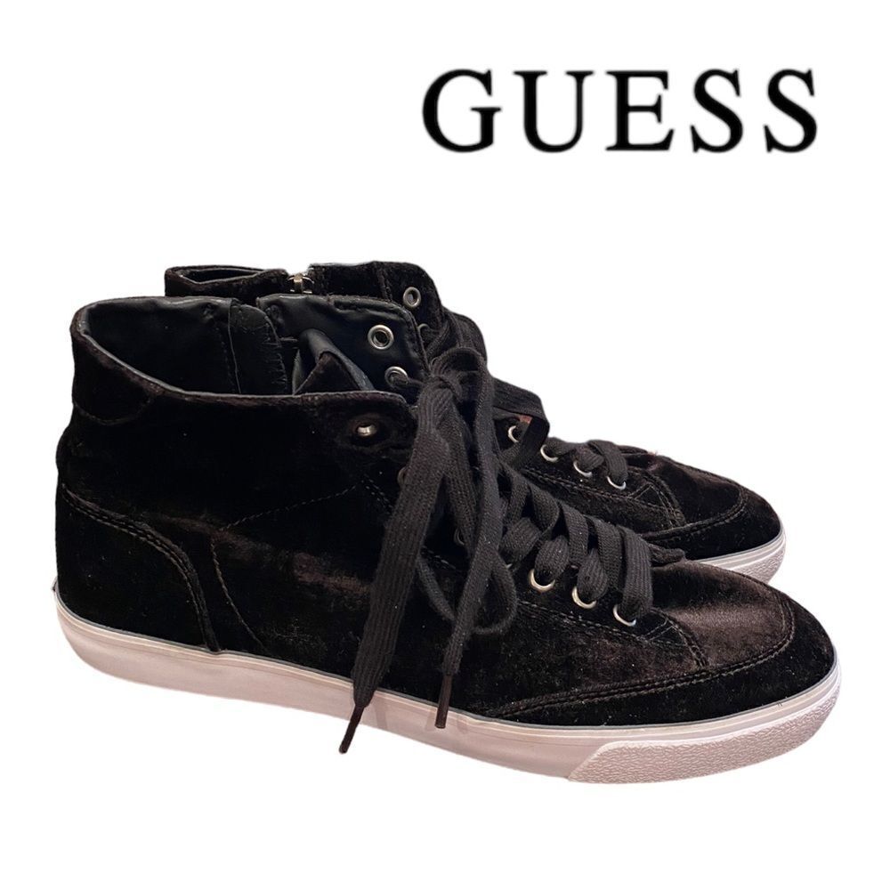 GUESS Men's Malden 2 Velvet Hi-Top Sneakers 10.5